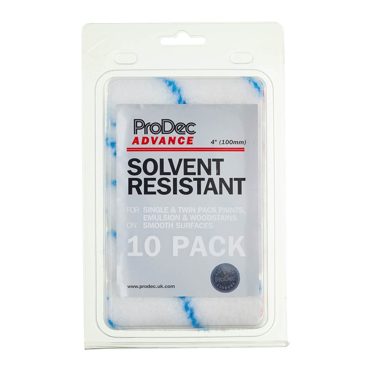 ProDec 4 inch (100mm) Solvent Resistant Roller Sleeves - pack of 10