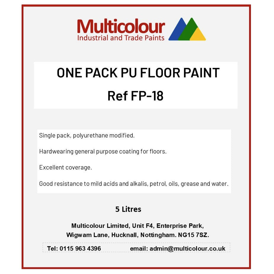 Multicolour PU floor paint label