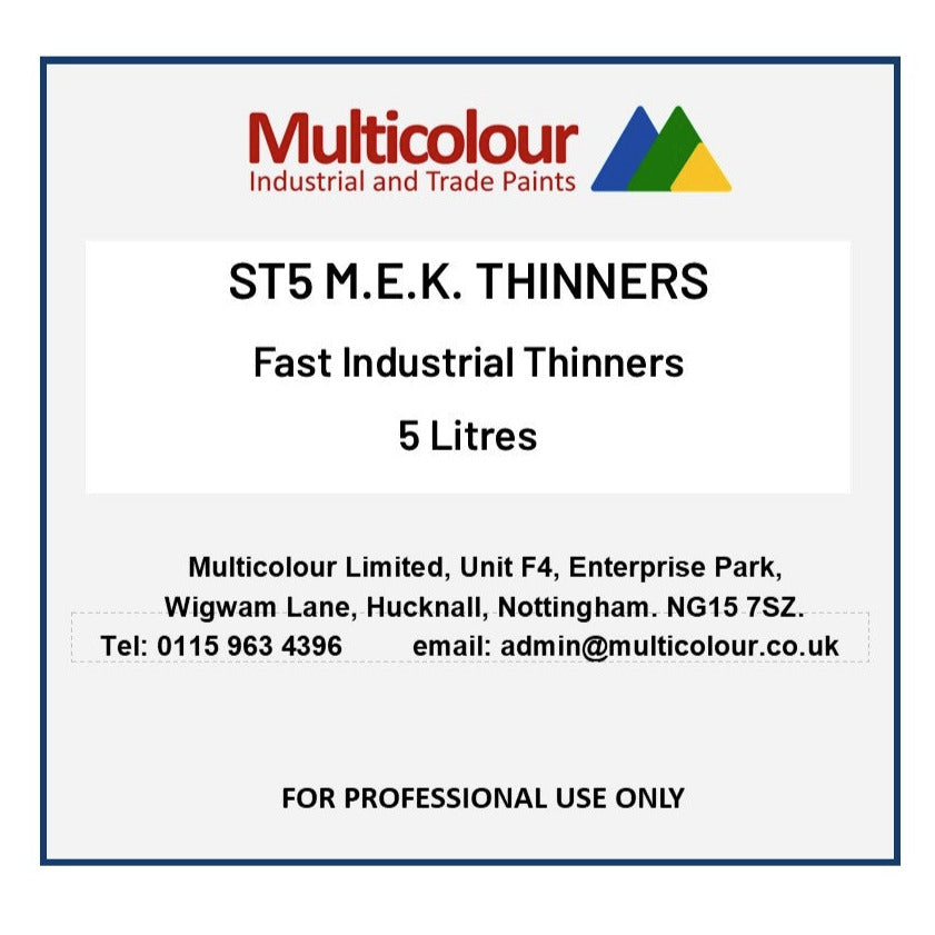 Multicolour ST5 Paint thinner label