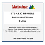 Multicolour ST5 Paint thinner label