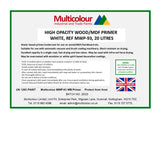 Multicolour Industrial High Opacity Wood/NBR Primer label