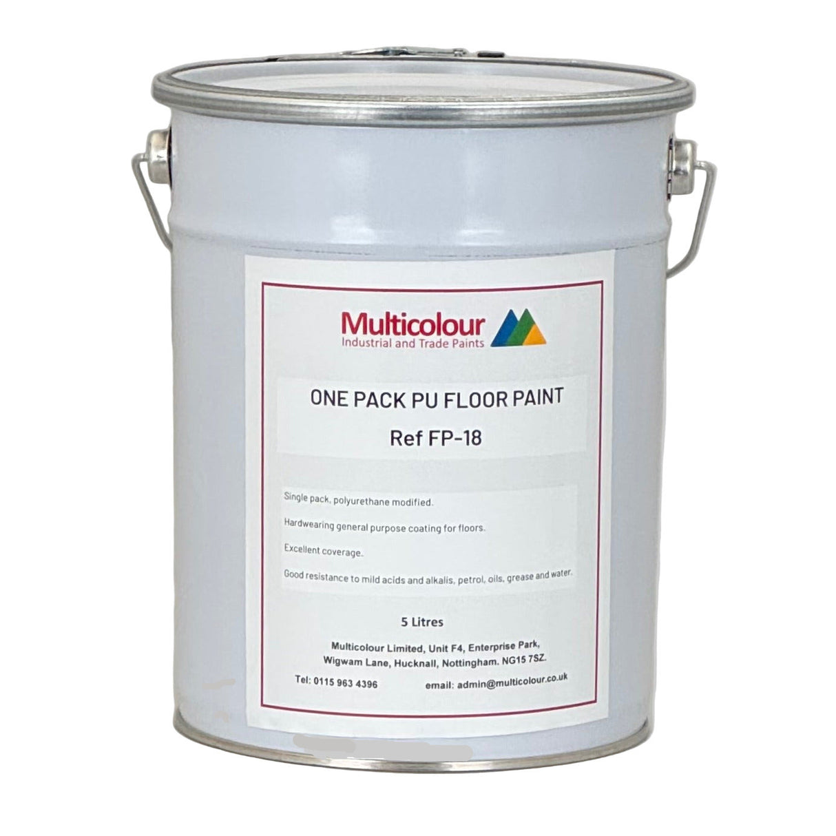 One Pack PU Floor Paint can 5 Litres